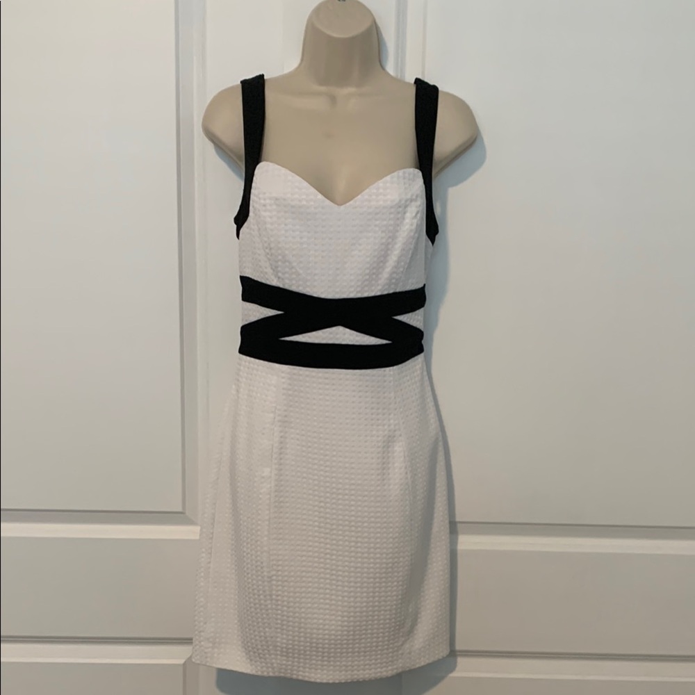 Guess White and Black Mini Dress